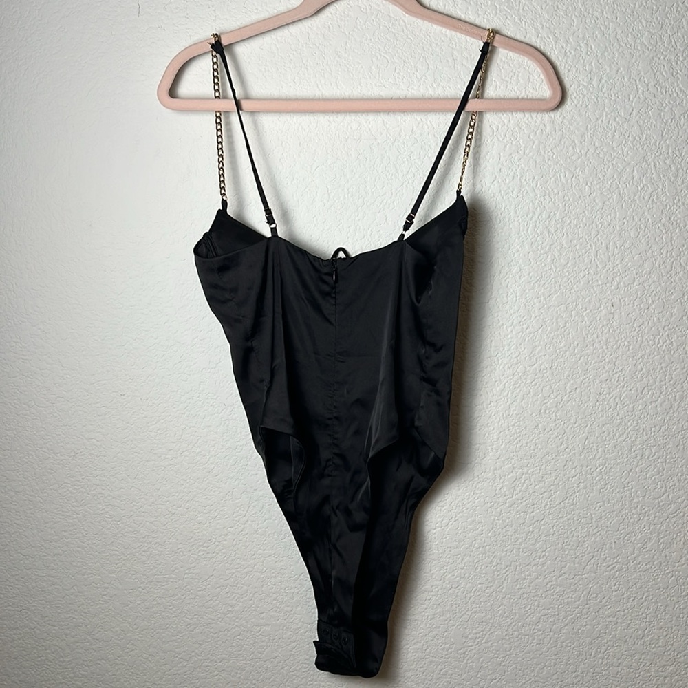 Oh Polly Cut Out Bodysuit Black Size 2 - Picture 5 of 7